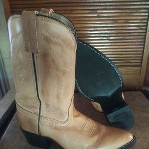 Tan Leather Cowboy Boots